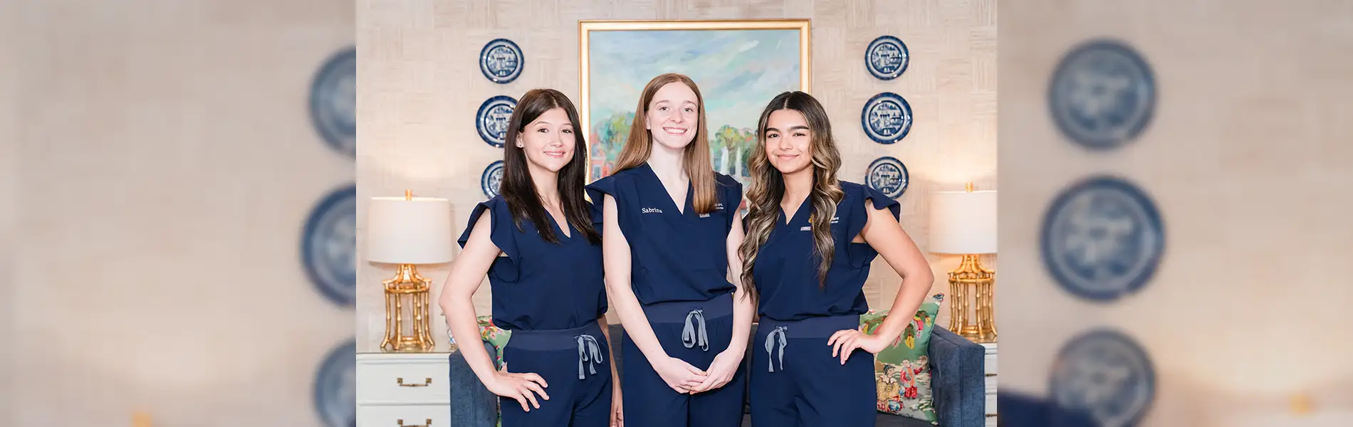 Photo of three of our high school interns