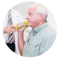 patient performing rehabilitation exercises